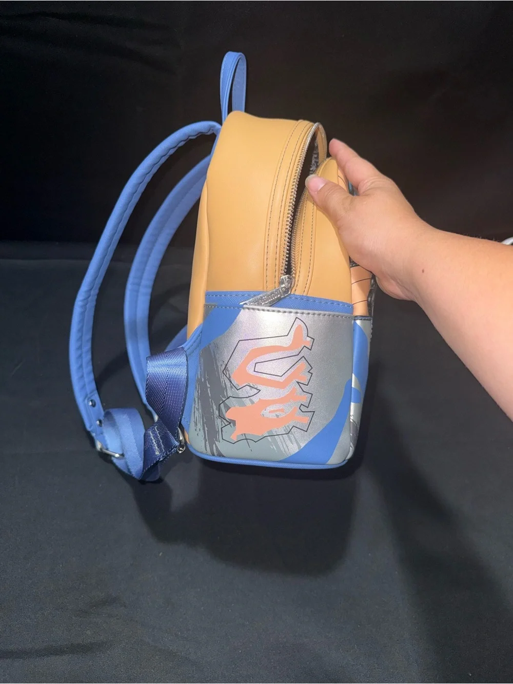 Loungefly Star Wars Podracing Mini Backpack in Peach and Light Blue